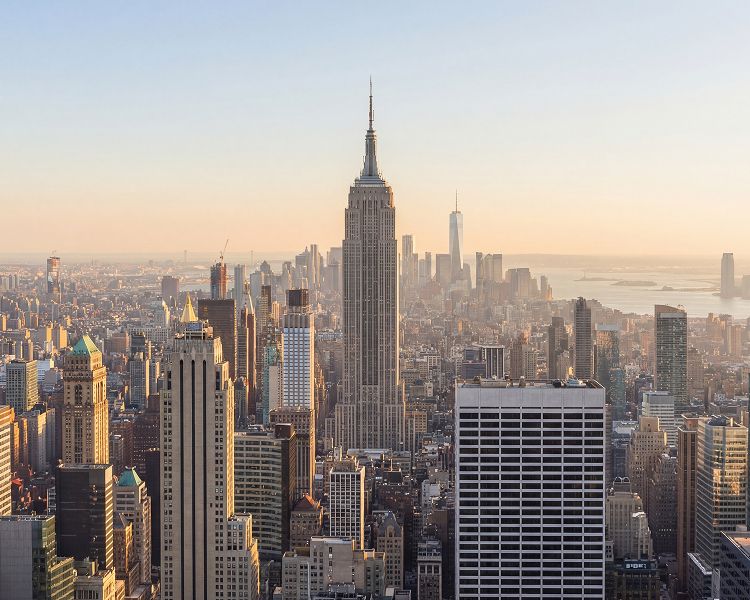 Panoramic city skyline view